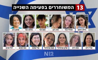 Los trece rehenes israelíes liberados ayer se encuentran en buen estado de salud